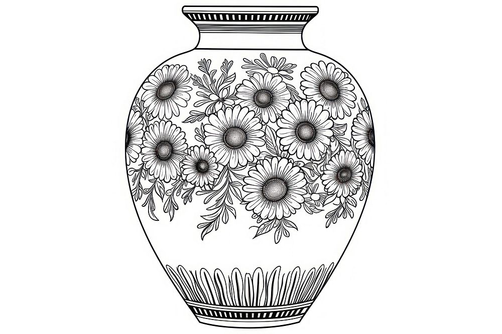 Flower vase art porcelain pottery.