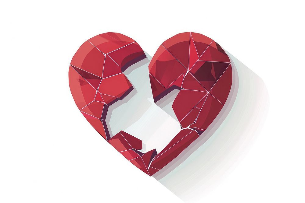 Broken heart symbol love heart symbol.