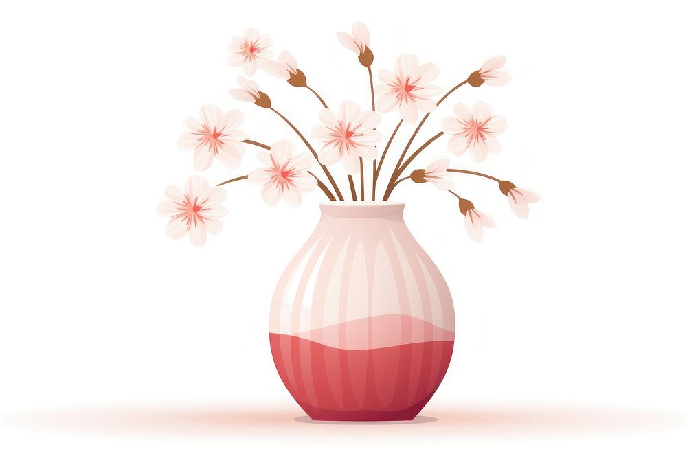 Flower vase pottery blossom plant.