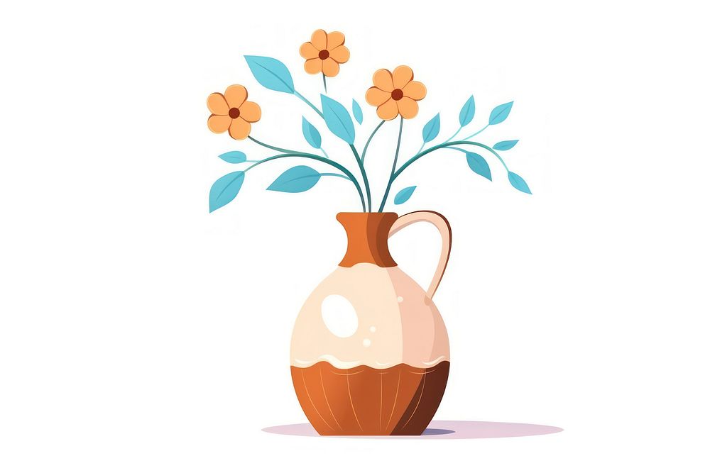 Flower vase art pottery blossom.