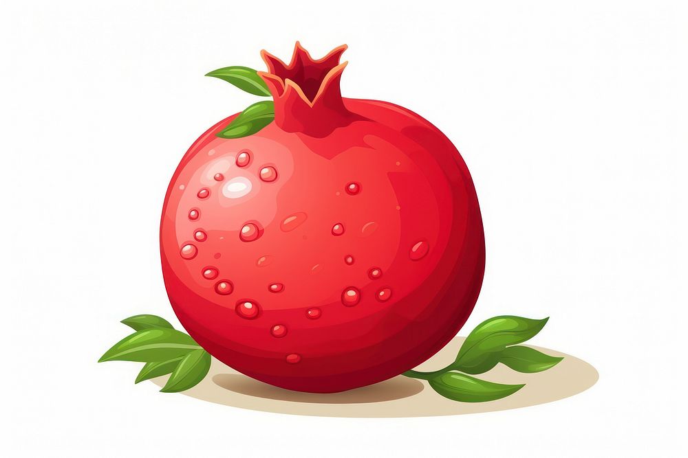 Pomegranate strawberry produce fruit.