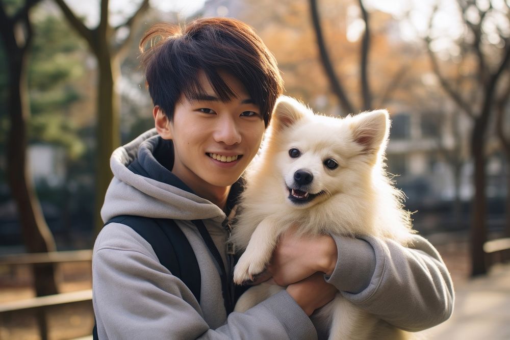 Korean teen photo dog pet.