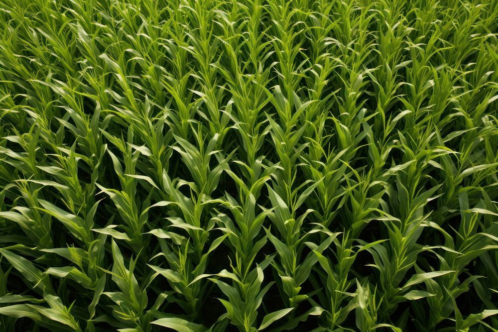 Corn field agriculture countryside vegetation.