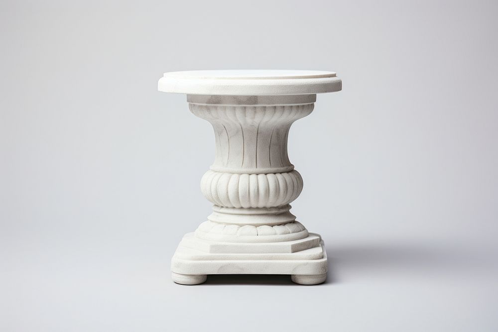 Pedestal candlestick furniture pottery.