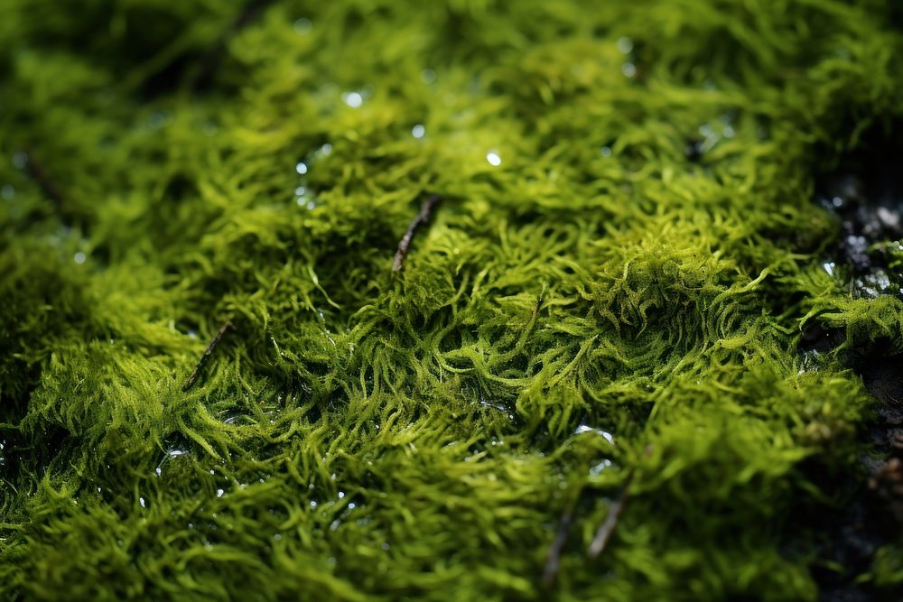 Moss texture vegetation seaweed plant.