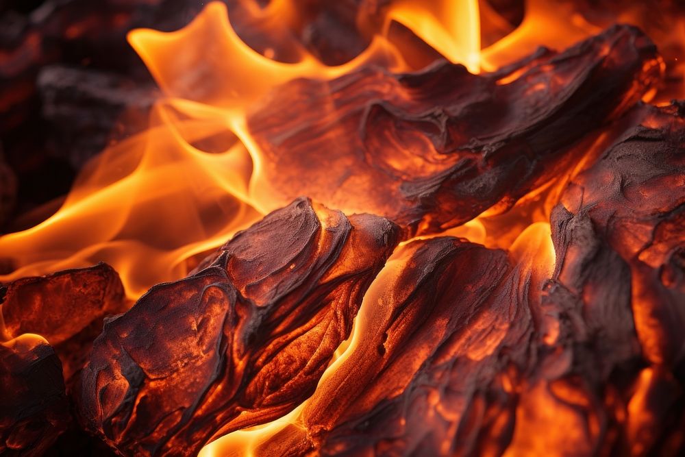 Fire texture mountain outdoors eruption.