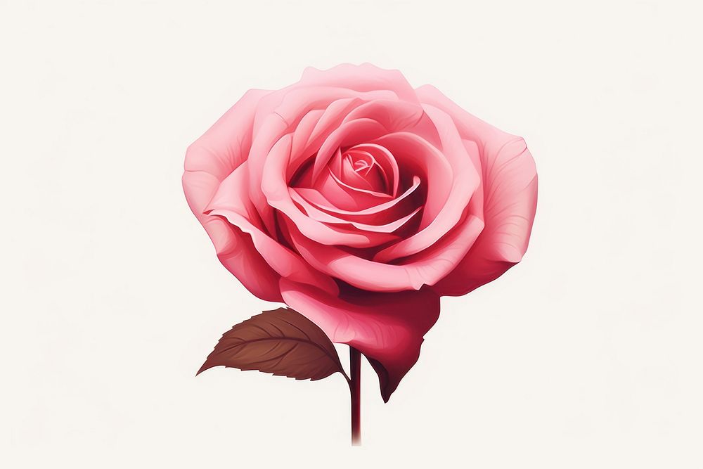 Rose illustration blossom flower plant.