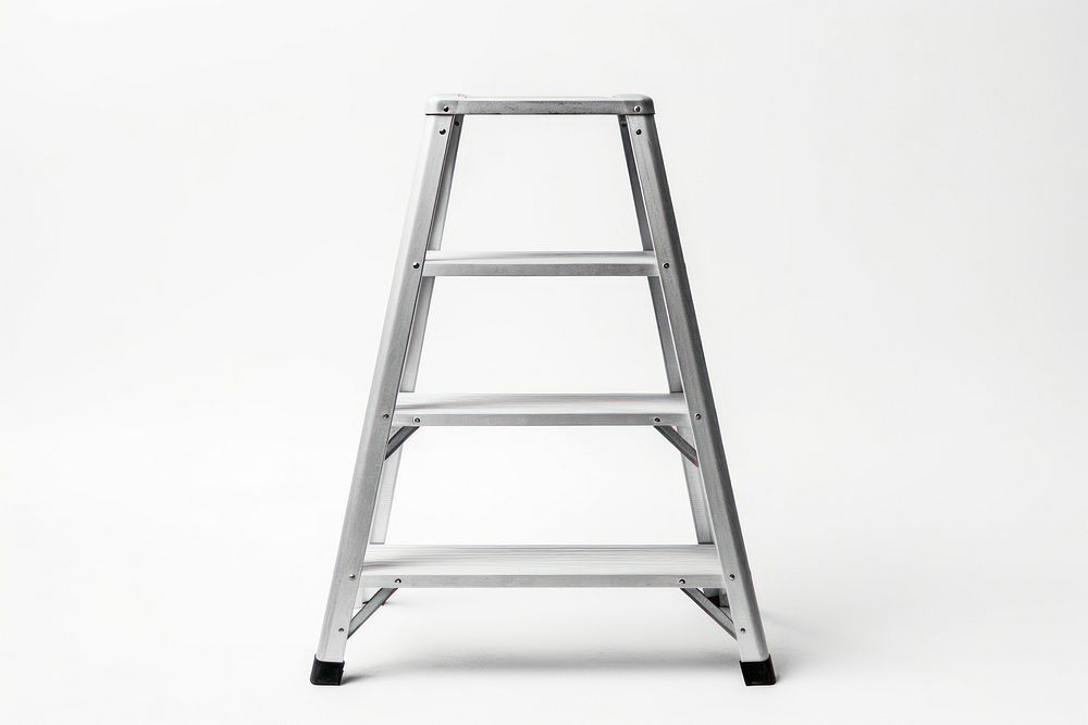 Steel step-ladder furniture chair stand.