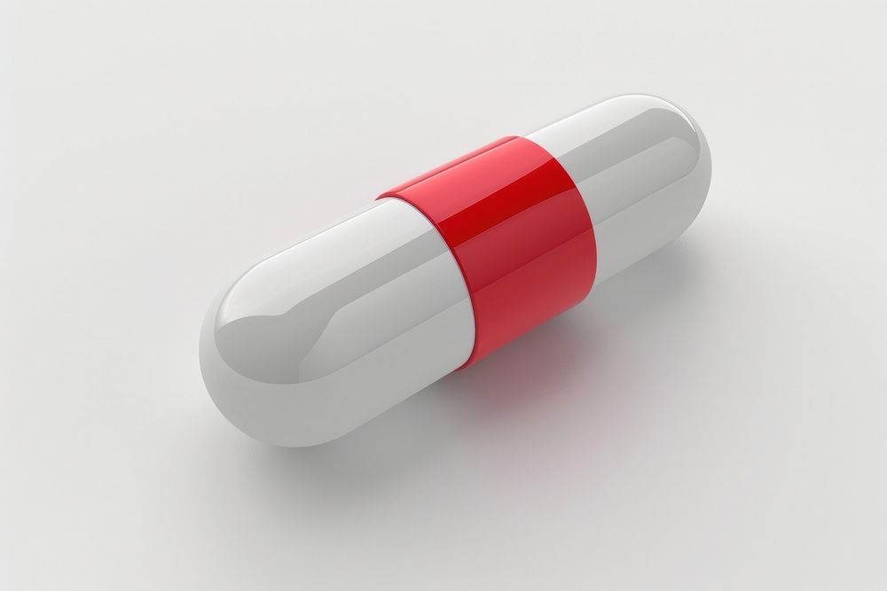 3D icon of a pill medication cosmetics lipstick.