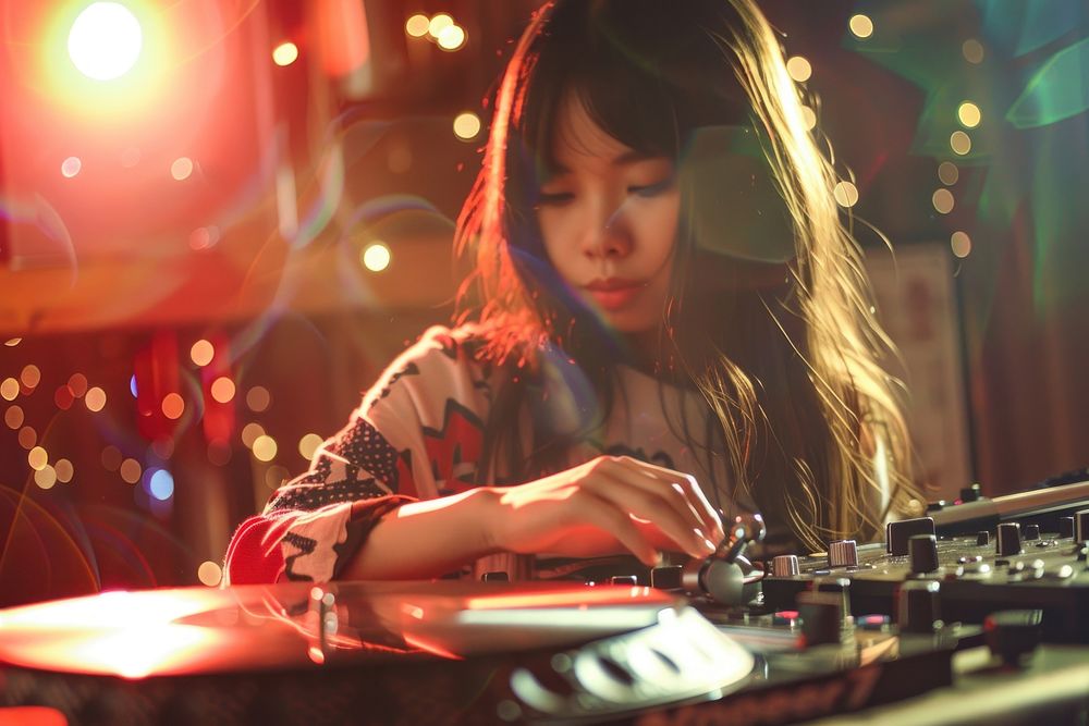 Thai girl Club DJ person human.