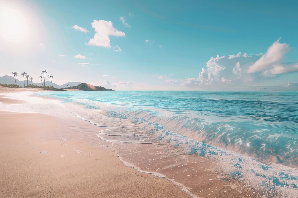 beautiful beach clear blue water | Free Photo - rawpixel