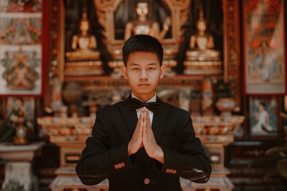 Thai magician man worship person.