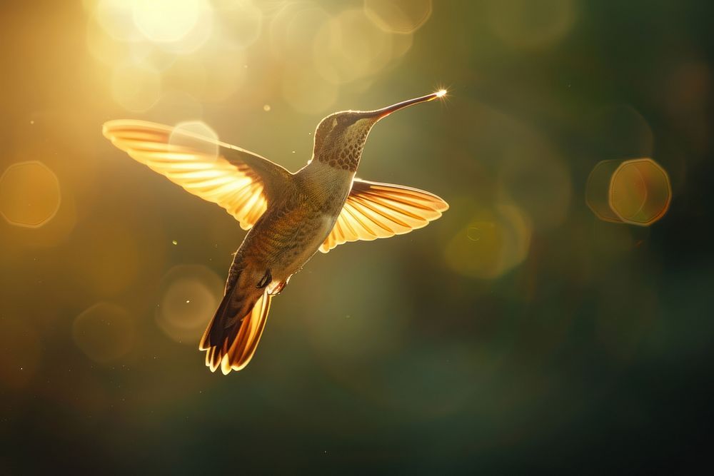 Hummingbird flying animal.