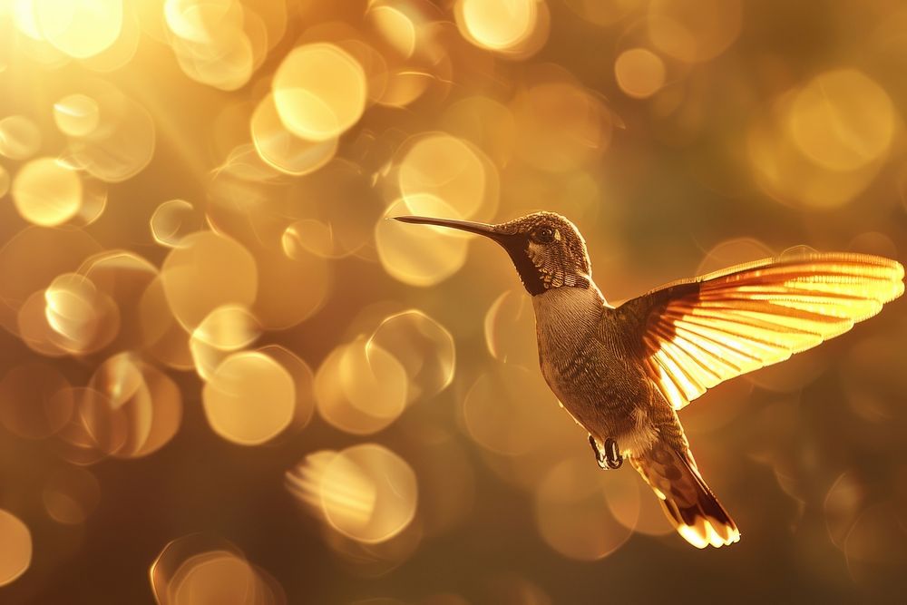 Hummingbird flying animal.