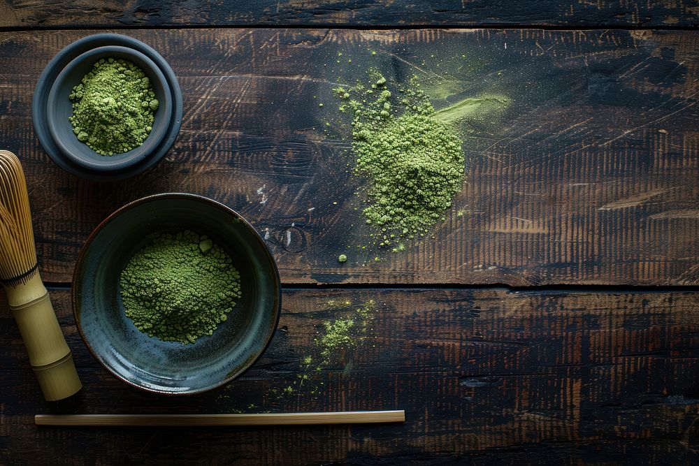 Organic Green Matcha Tea tea beverage powder.