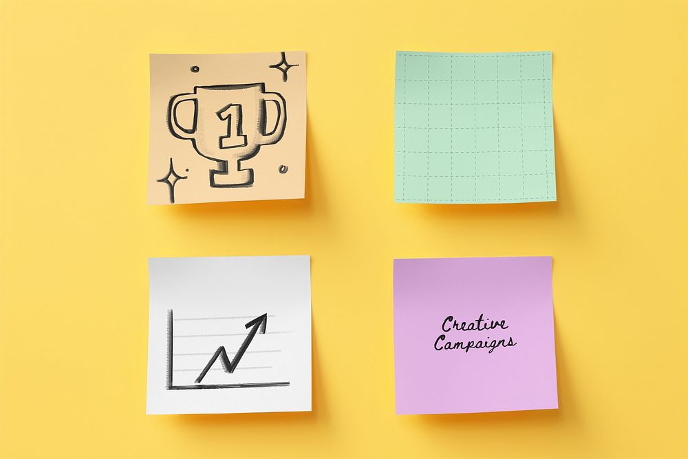 Sticky note mockup psd