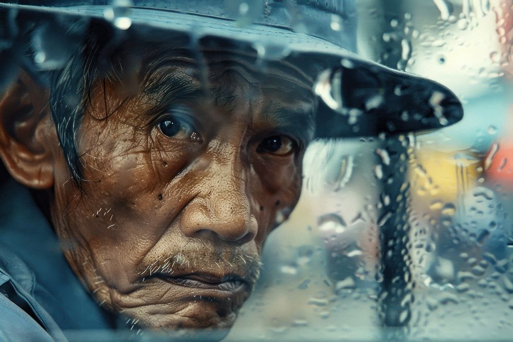 Thai taxi driver photography portrait person.