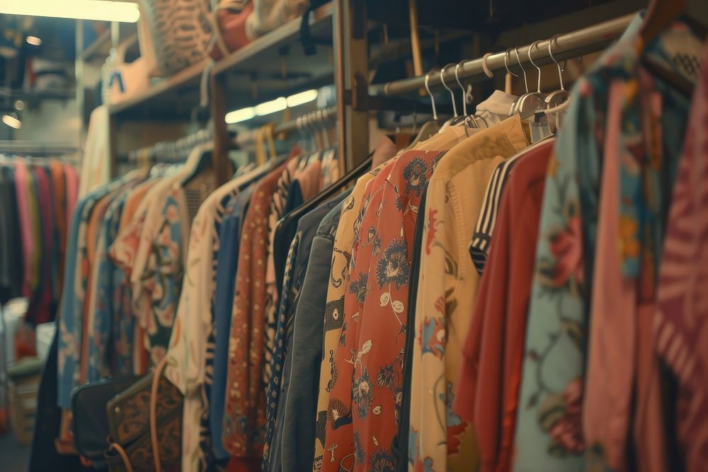 Vintage clothing at aflea market accessories furniture accessory.