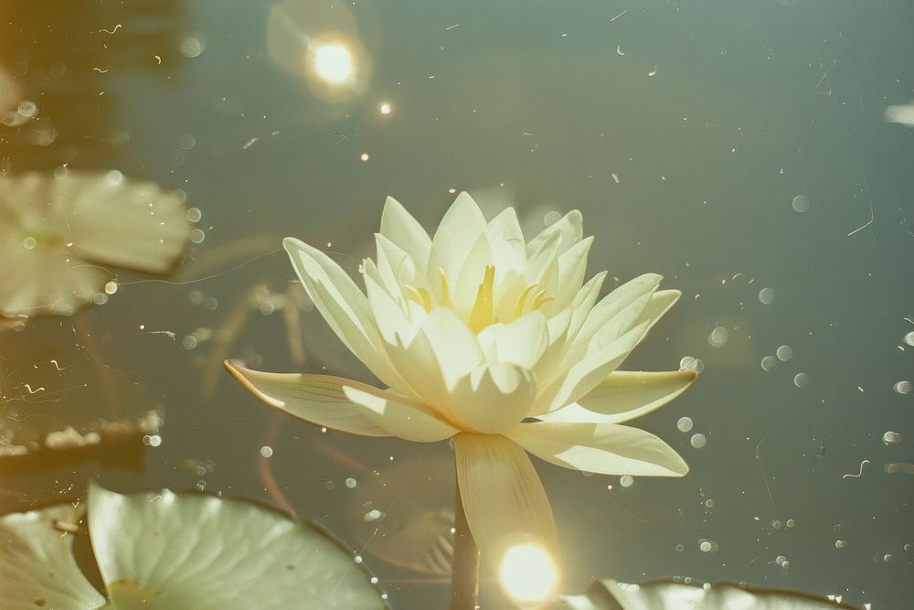 Water lily blossom flower plant.