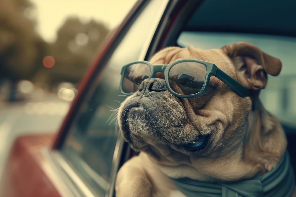 Bulldog wearing glasses accessories sunglasses accessory.