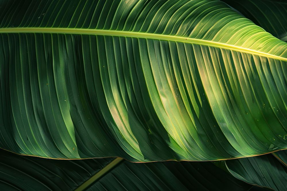 Photo of a banana leaf vegetation plant green.