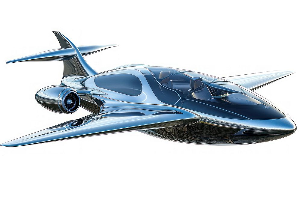 Futuristic plane transportation aircraft airplane.