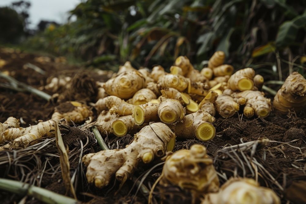 Ginger farm plant spice food.