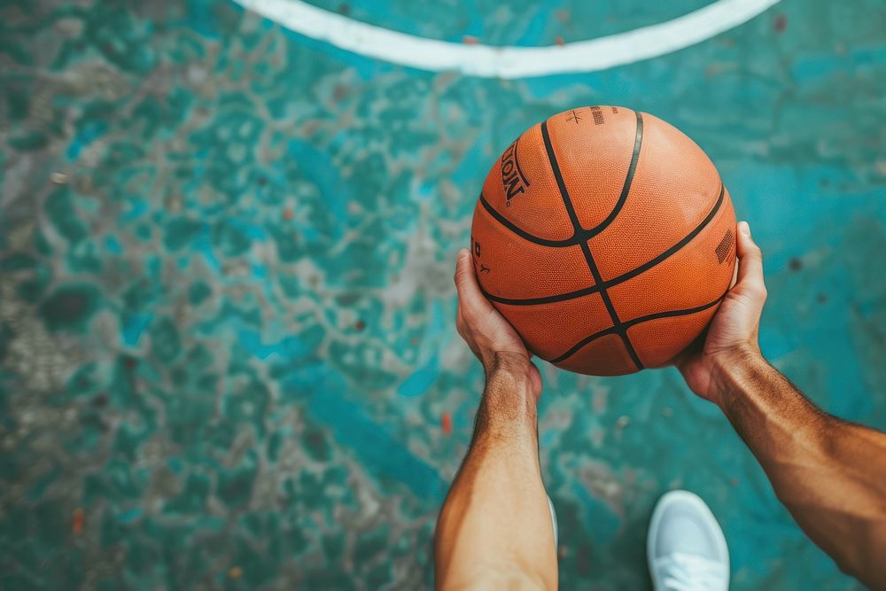 Person playing basketball sports human basketball (ball).