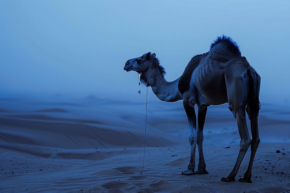 Sad camel in desert animal mammal horse.