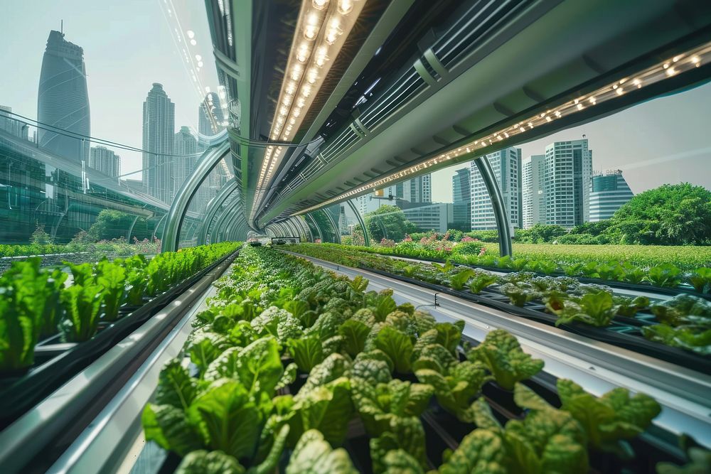 Smart agriculture architecture cityscape building.