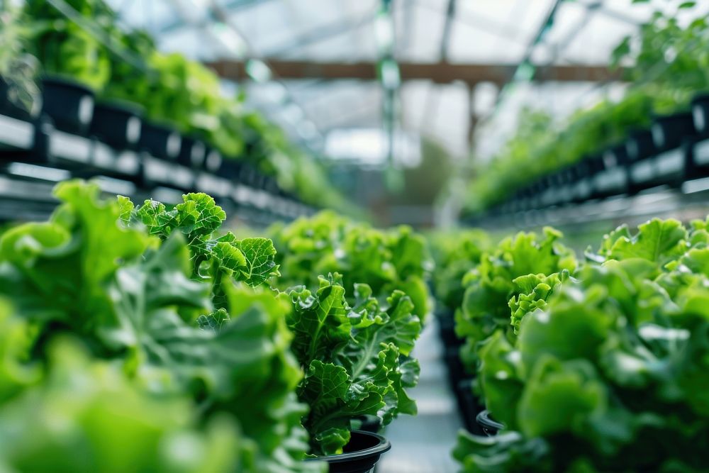 Smart agriculture greenhouse gardening vegetable.