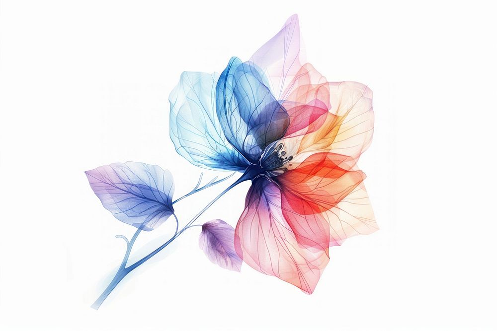 Colourful flower sketch graphics blossom pattern.