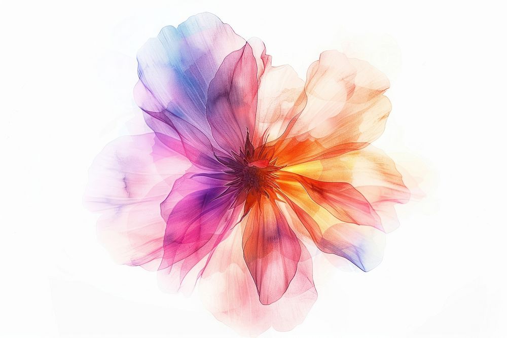 Colourful flower sketch geranium graphics blossom.