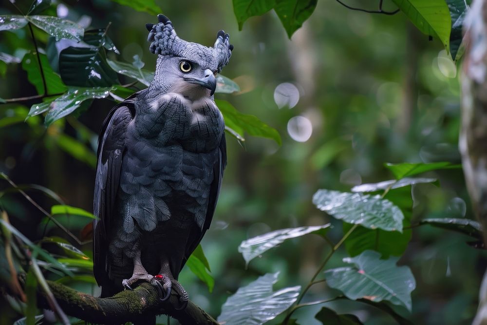 Harpy Eagle wild animals in Amazon rainforest vegetation outdoors nature.