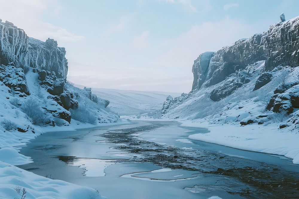 Iceland landscape winter mountain outdoors glacier.