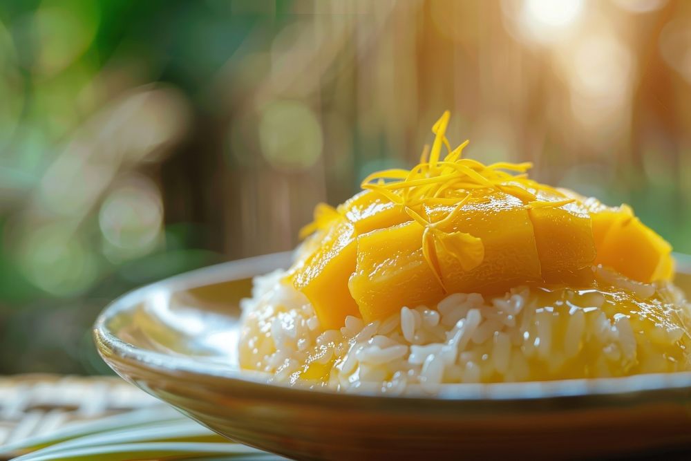 Mango Sticky Rice rice produce grain.