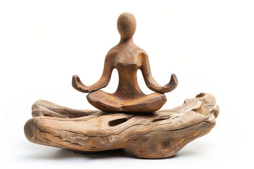 Spirituality sculpture driftwood figurine.