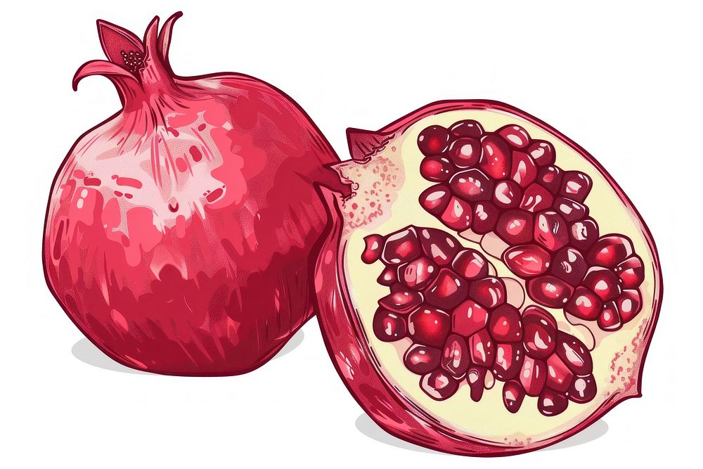 Pomegranate seed produce fruit plant.