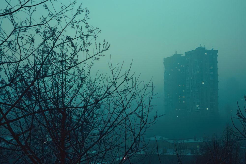 City landscape in winter architecture cityscape outdoors.