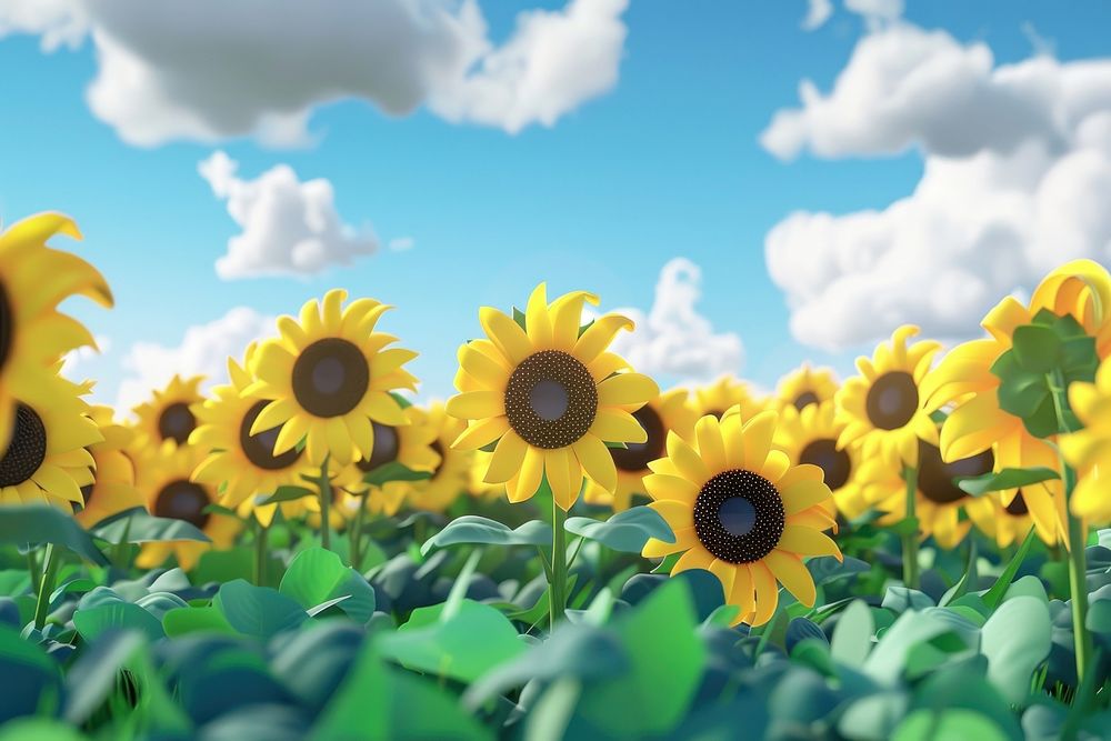 Cute sunflower background agriculture backgrounds landscape.