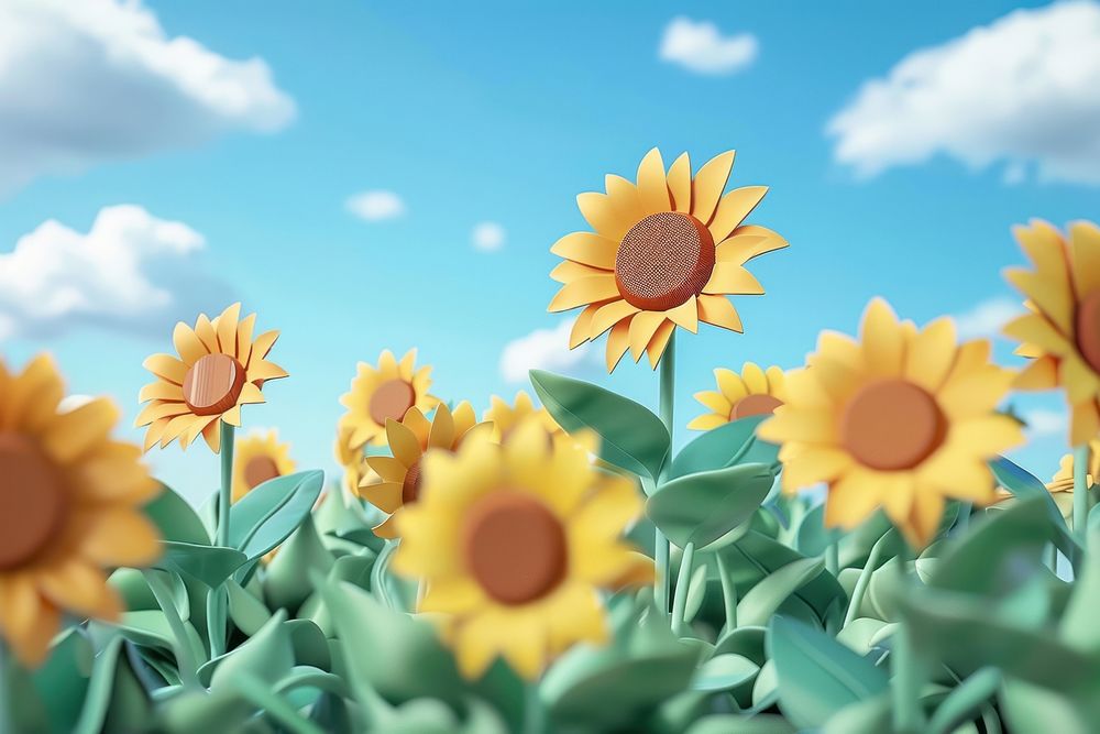 Cute sunflower background backgrounds outdoors blossom.
