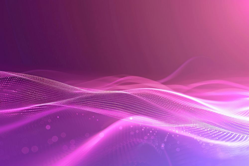 Purple technology wave digital background.