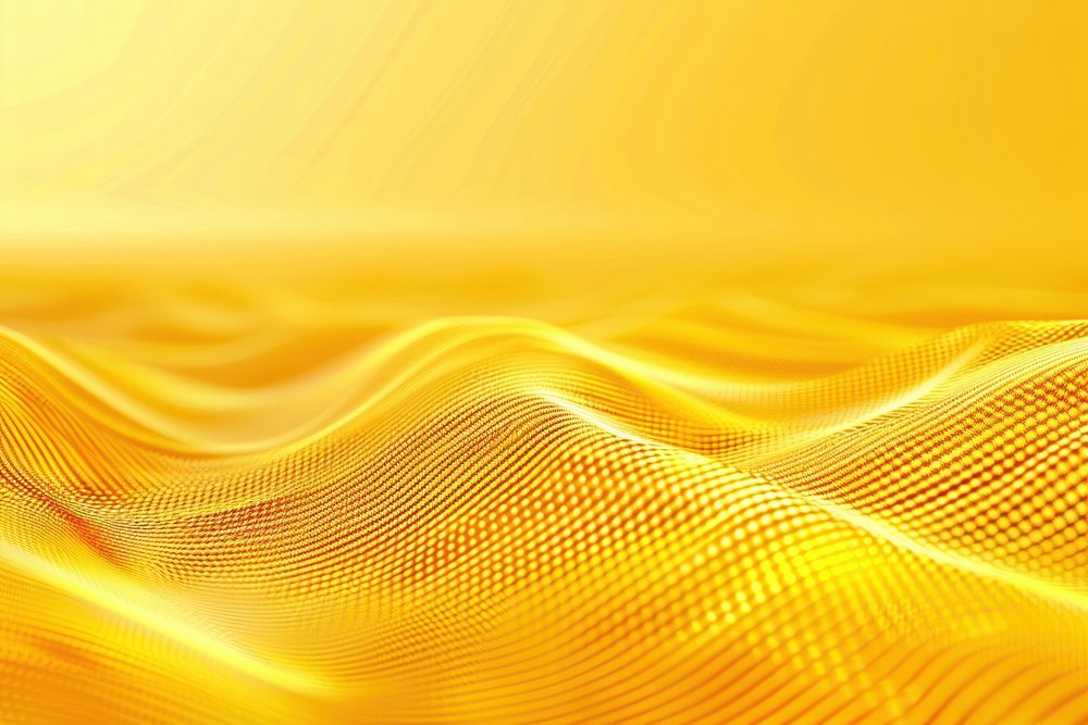 Yellow technology wave digital background.