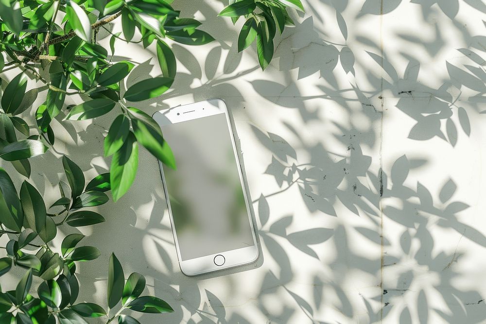 White transparent phone mockup electronics iphone mobile phone.