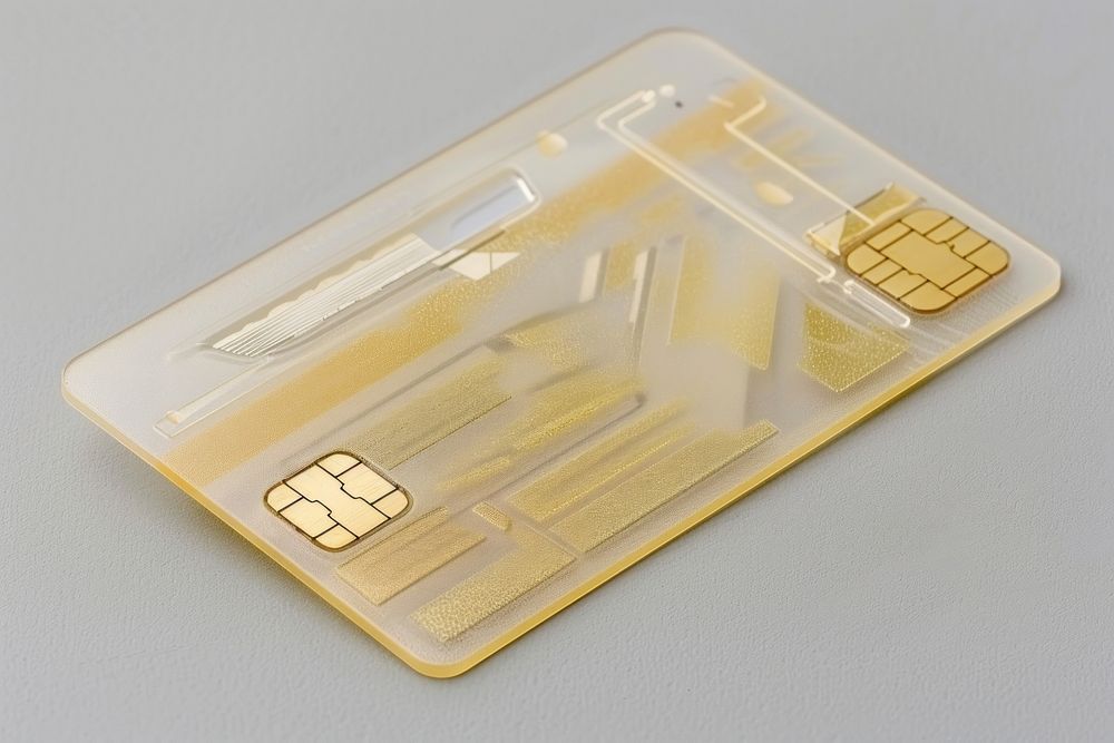 Transparent clear credit card mockup electronics hardware phone.