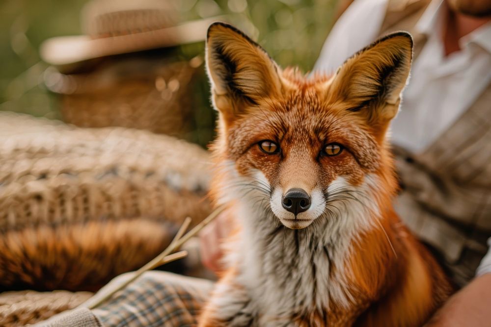 Fox hat mockup pet wildlife animal.