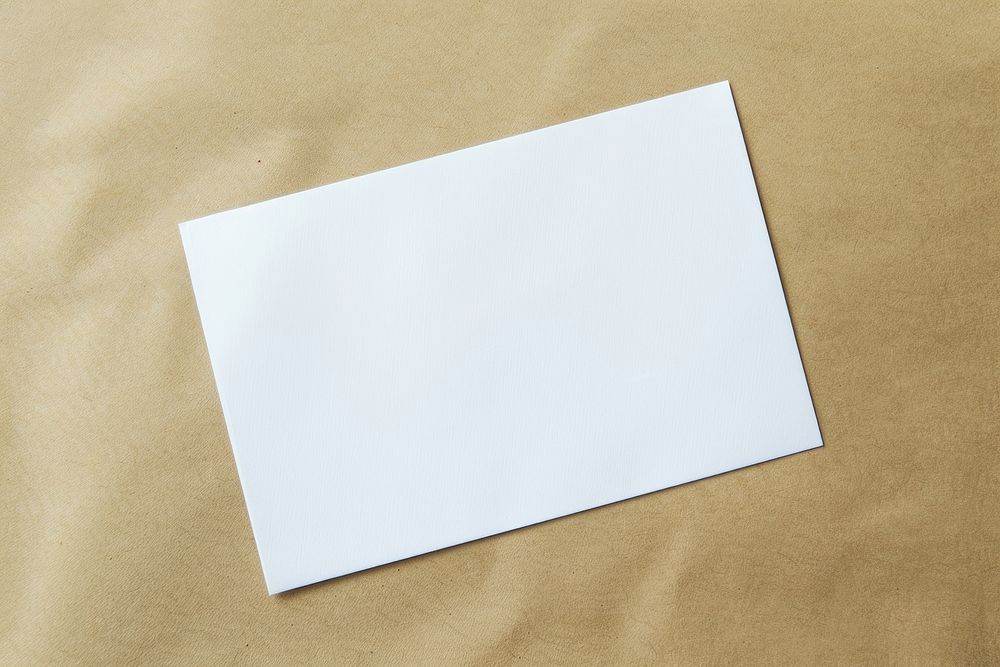White paper mockup text envelope business card.