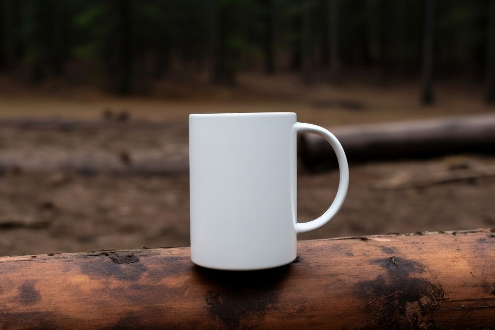 Stainless steel mug mockup beverage coffee drink.