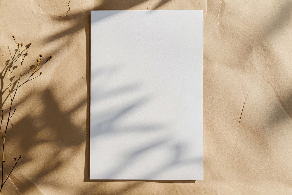 White a4 paper mockup photo frame.