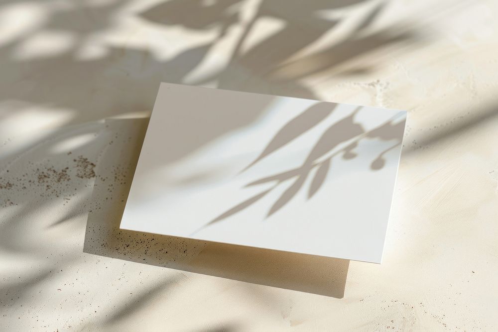 White business card mockup paper text publication.